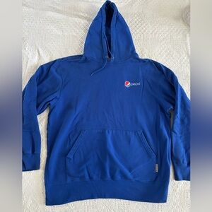 Wearguard Pepsi Cola Logo Blue Pullover Hoodie Sweatshirt Mens XL Preowned